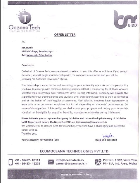 Campus Placement Drive 2021 by Oceana Tech